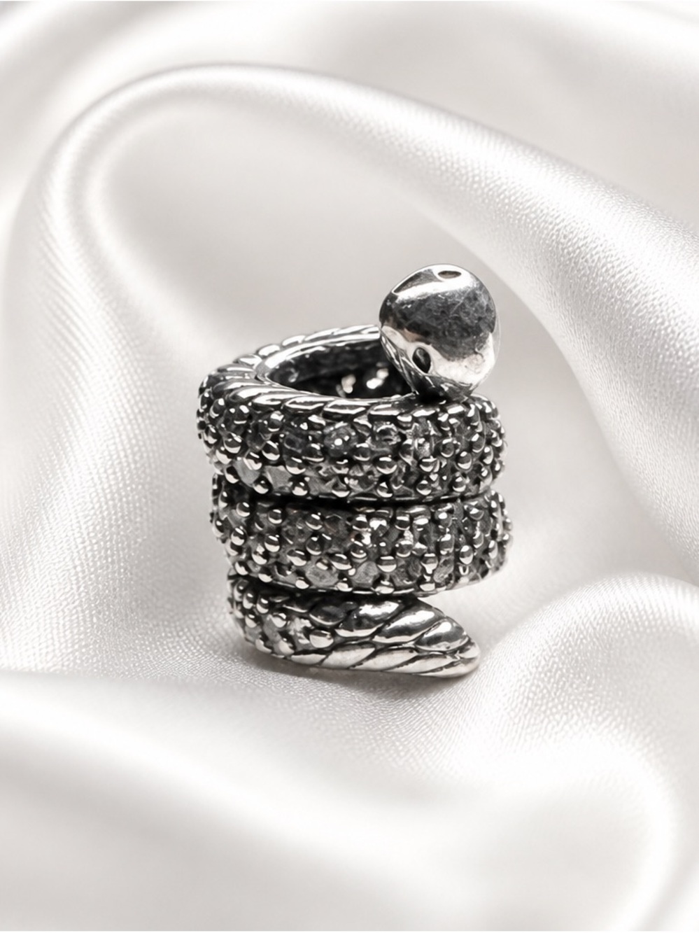 Pandora Coiled Snake Ring - Silver new with out tag